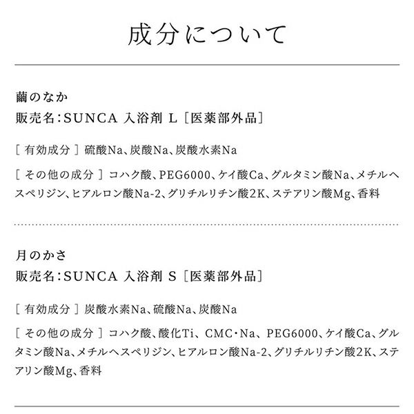 SUNCA_薬用入浴剤_重炭酸タイプ_4錠入りBOXギフト_17